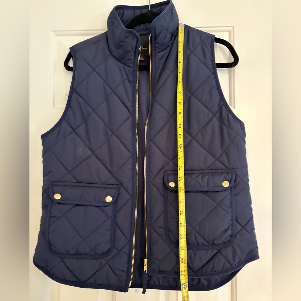 J Crew Quilted Navy Puffer Vest